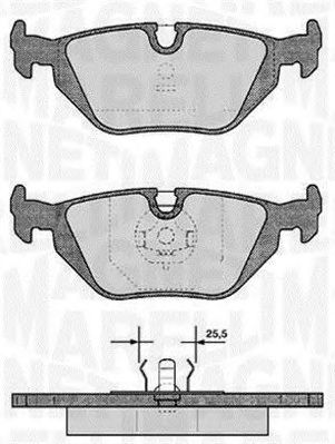 MAGNETI MARELLI 363916060154 -  Комплект тормозных колодок, дисковый тормоз